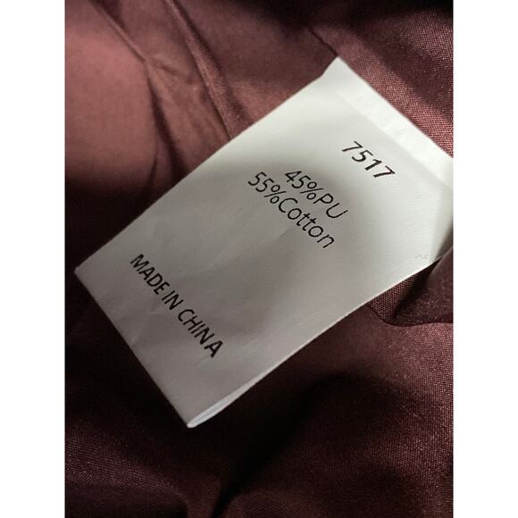 NEW Pretty Garden Women's Red Faux Vegan Leather Full Zip Moto Coat Jacket Sz S - Picture 4 of 4